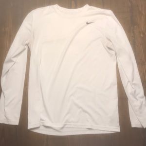 White long sleeve athletic tee